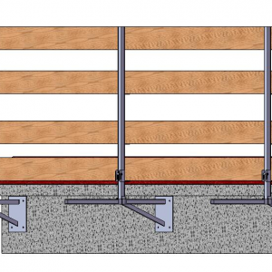 Roof with inclined pitch